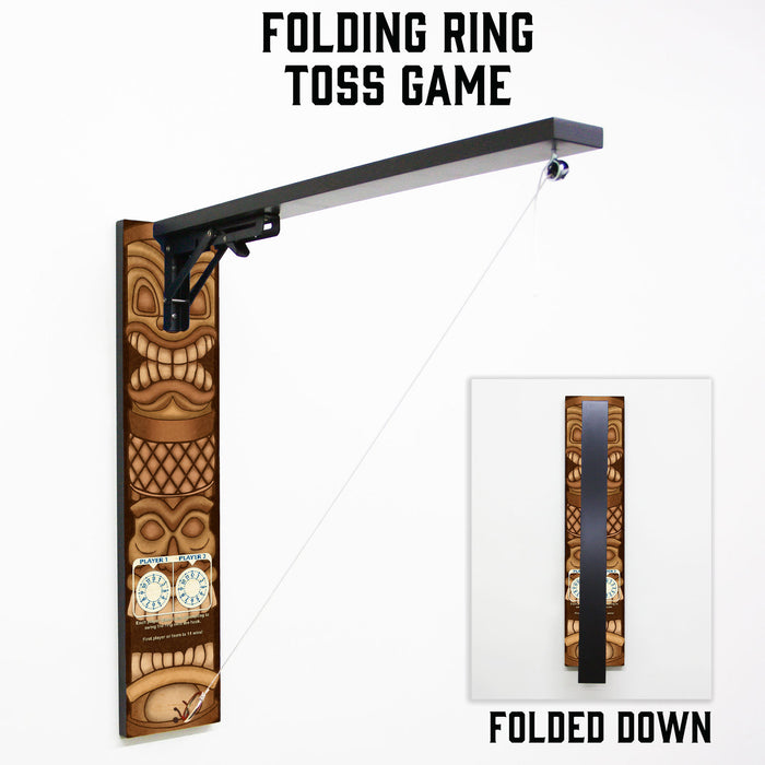 Wall Mounted Folding Ring Toss - Tiki Totem