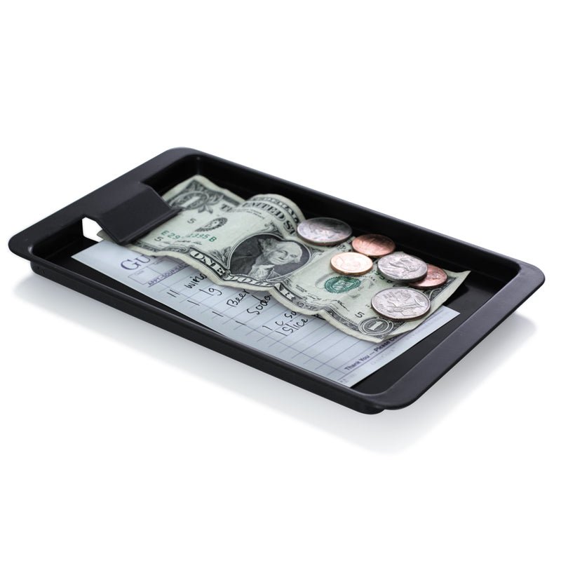 Check Receiving Tray Check Presenter and Tip Tray - Black Plastic — Bar Products