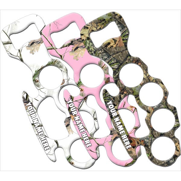 ADD YOUR NAME Knuckle Buster Bottle Opener - Camo