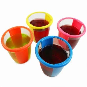 Choice 2 oz. Red Plastic Shot Cup - 50/Pack