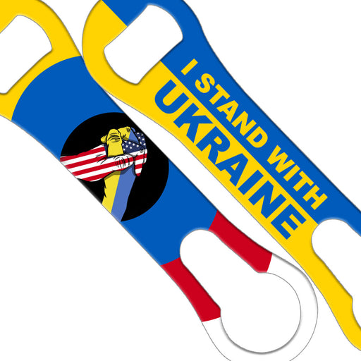 I Stand with Ukraine V-Rod Bottle Opener