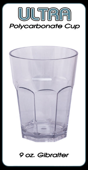 Ultra Polycarbonate Gibralter Style Glass - 9 ounce