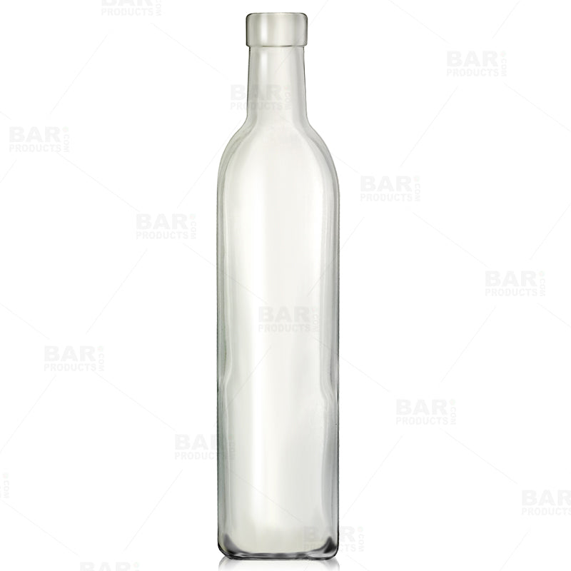 BarConic® Antique Oil and Vinegar Square Glass Bottle - 16oz 