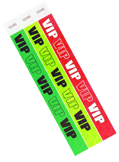 Wristbands - VIP Numbered - Pack of 500 - Color Options - Disposable ...