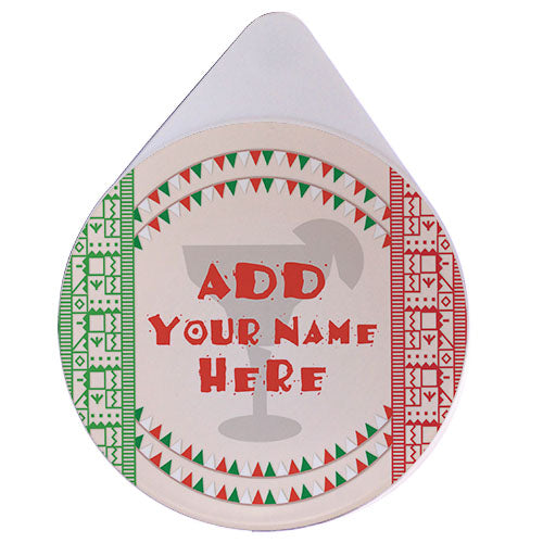 ADD YOUR NAME - Custom Glass Rimmer Lid - Viva Mexico
