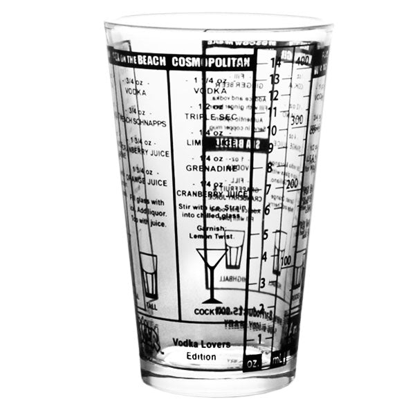 Glass Cocktail Mixing Measuring Cup Recipes Bar Alcohol Drinks 1