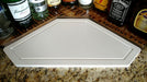 Counter Caddies™ - NATURAL - CORNER Shelf w/ Trash Can Inset 