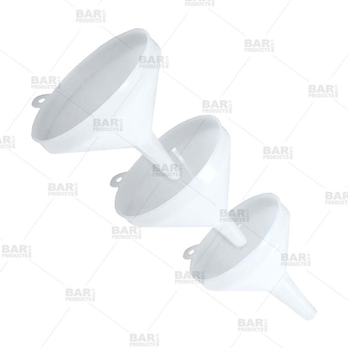 White Plastic Funnels