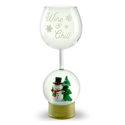 Snow Globe Wine Glass - Wine & Chill - 12 ounce
