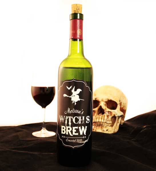 Add Your Name Halloween Themed Wine Label - Witch's Brew