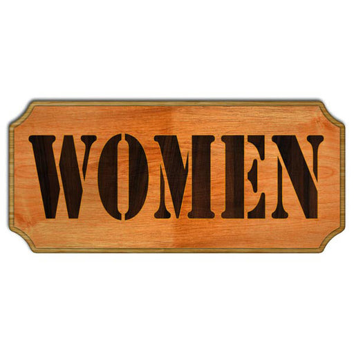 Women Wood Plaque Kolorcoat™ Sign
