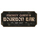 CUSTOMIZABLE Wood Plaque Sign - BOURBON BAR - Color Options