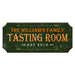 CUSTOMIZABLE Wood Plaque Sign - TASTING ROOM - Color Options