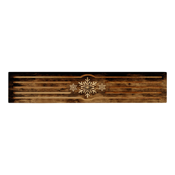 Wooden Drip Tray - Snowflake Design