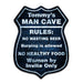 CUSTOMIZABLE Wood Shield Plaque - Man Cave - MULTIPLE COLORS - Two Sizes