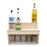 Wood Under Storage Liquor Shelves - 2 Tier - Natural - Bottles Glasses Front