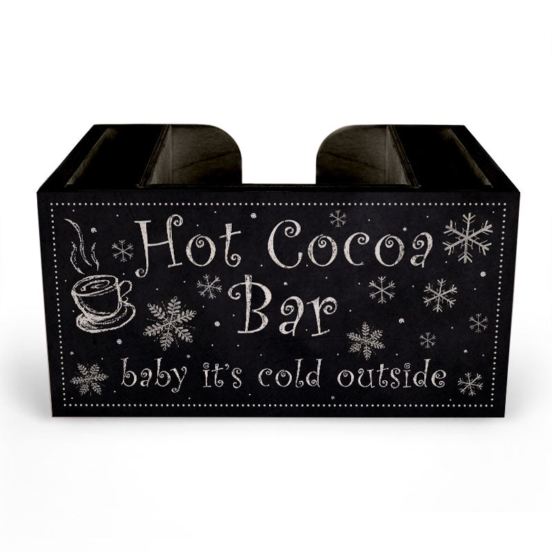 Wooden Caddy / Organizer - Hot Cocoa Bar