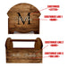 Wooden Condiment Caddy w/ Handle - Customizable Monogram Design