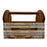 Wooden Condiment Caddy w/ Handle - Rustic Wood Planks