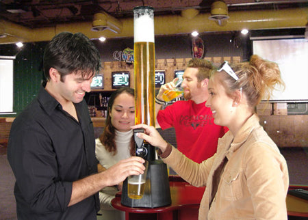 3L Beer Tower Liquor Tap Bar Party Beverage Dispenser Individual Ice Tube  Clear