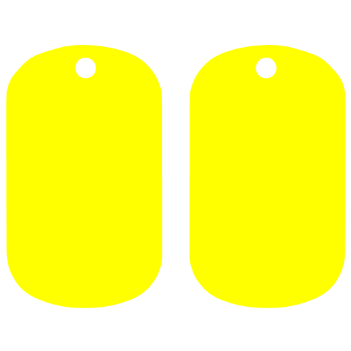 Kolorcoat™ Dog Tag - Yellow