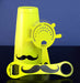 Mustache Bar Set - 3 Pieces - Neon Yellow