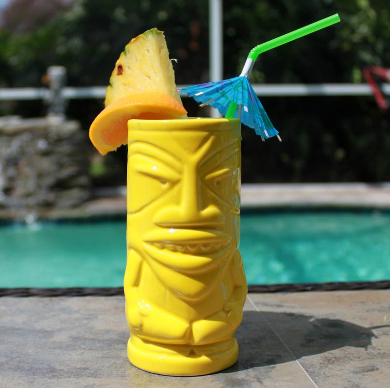 BarConic® 12 oz Tiki Drinkware Yellow — Bar Products