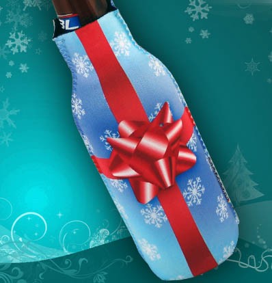 Zipper Bottle Coozie - Christmas Gift